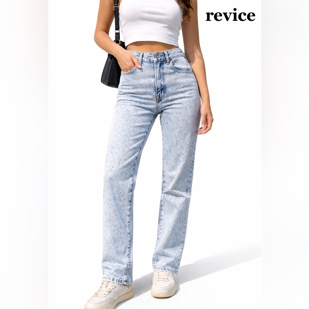 Revice‎ High Rise Straight Jeans Size 26| 100% Cotton 29” Inseam button fly